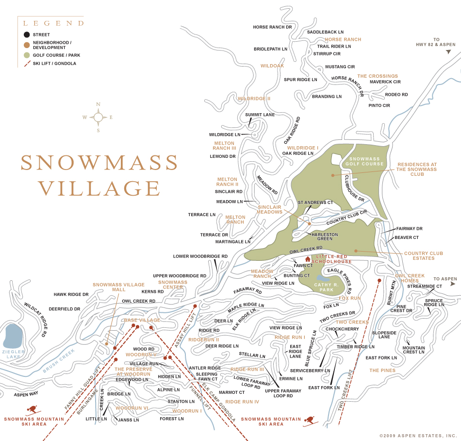 Snowmass Village Map Luxury Ski USA