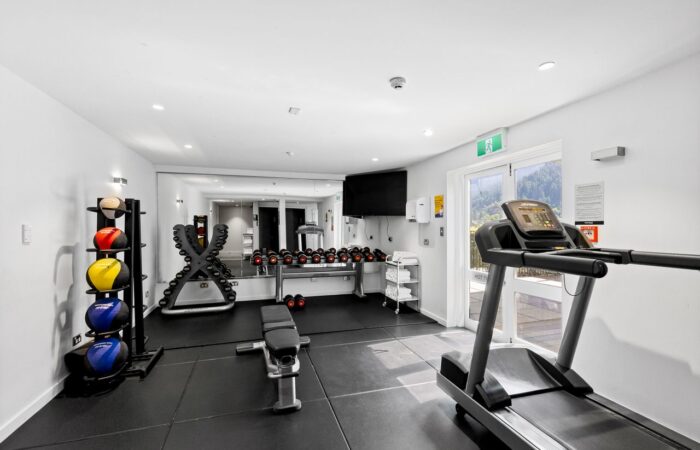 vull view of the gym at heartland hotel queenstown