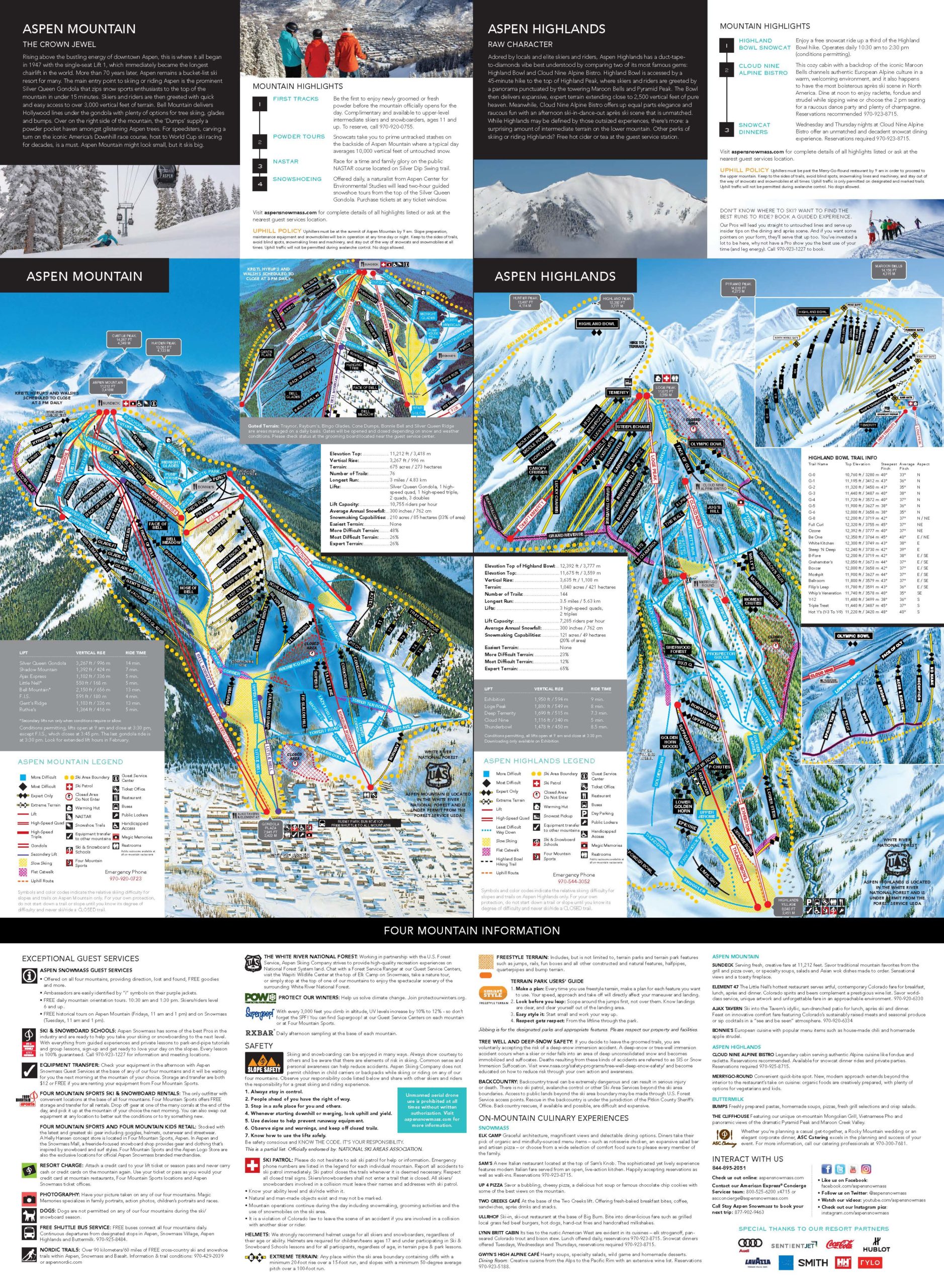 Aspen Snowmass Trail Map Luxury Ski USA