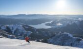 A skiier on the slopes at Deer Valley