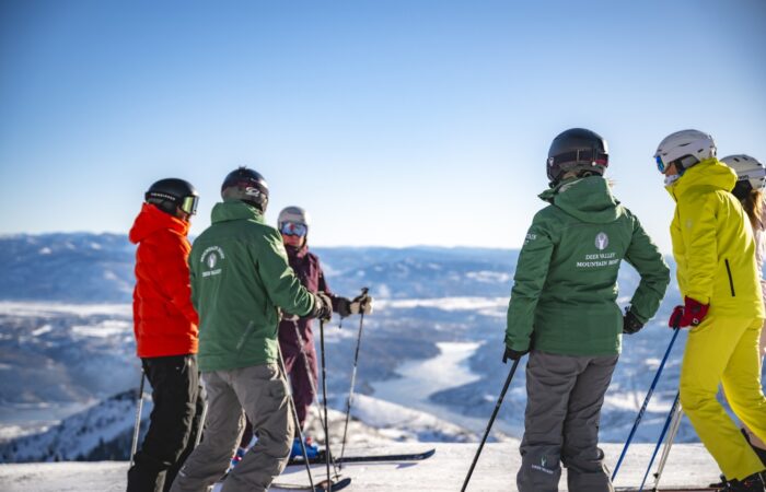 A group of skiiers at Deer Valeey - Mountain Host Guest Service