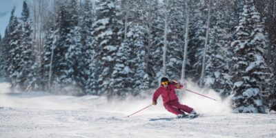 A skiier at Deer Valley