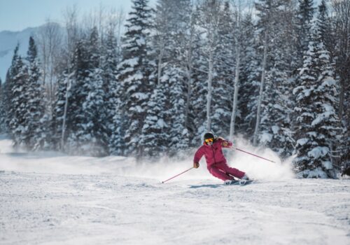 A skiier at Deer Valley
