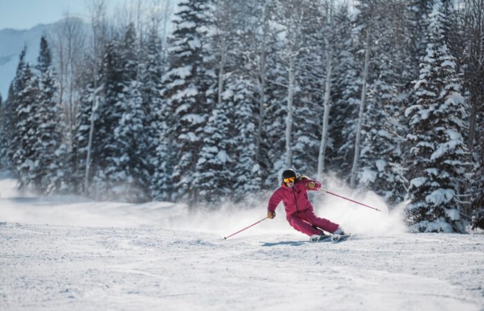 A skiier at Deer Valley