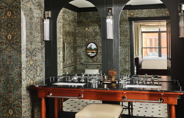 View of the Poolside Junior King Suite at Hotel Jerome, Aspen USA