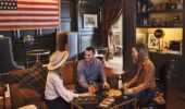 Guests dining at Hotel Jerome, Aspen USA