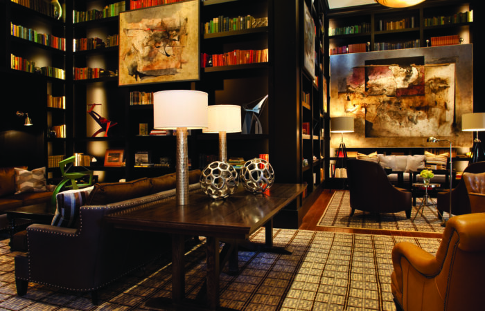 Library reading room The Sebastian Hotel Vail Snowscene Luxury Ski Holiday Specialists
