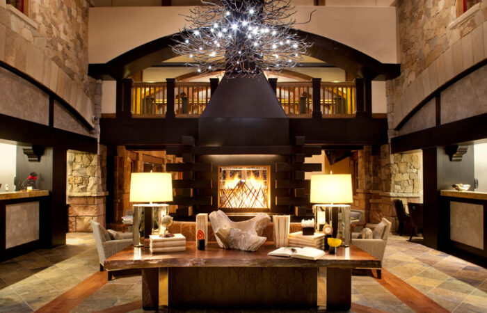 Lobby The Sebastian Hotel Vail Snowscene Luxury Ski Holiday Specialists