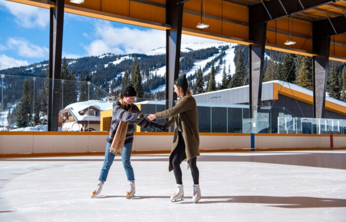 Ice Skating at Sun Peaks Ski Resort Snowscene Luxry Ski Holiday Travel Agents