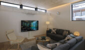 Tsu Tsu Furano lounge room with modern interior in self-contained Furano accommodation