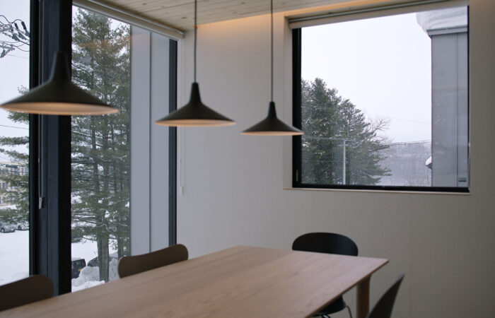 Tsu Tsu Furano dining room within modern self-contained accommodation in Furano Japan