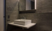 Tsu Tsu Furano modern bathroom with clean contemporary interior design in Furano Japan
