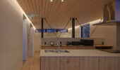 Tsu Tsu Furano modern kitchen with clean contemporary design in Furano Japan