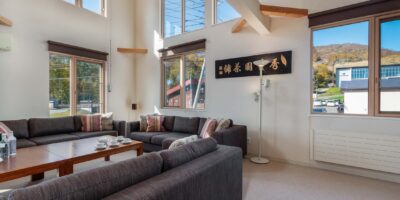 Gondola Chalets Niseko self-contained accommodation living room area Snowscene