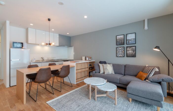 Living area of Roku Niseko self-contained accommodation in Niseko Japan
