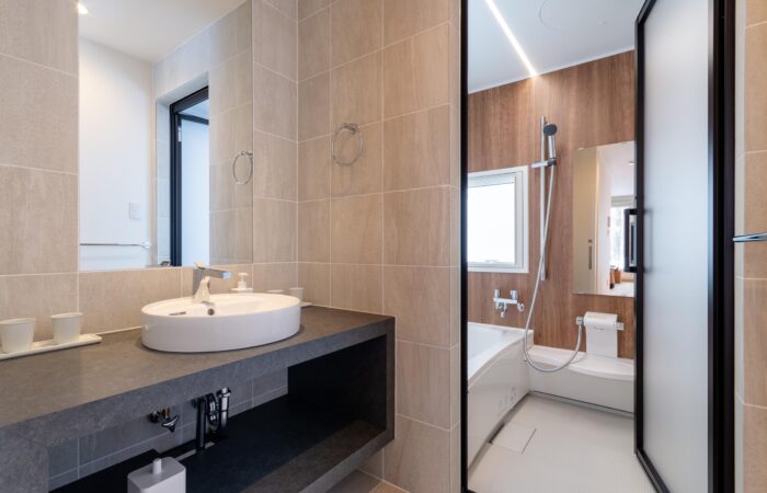 bathroom of Roku Niseko self-contained accommodation in Niseko Japan