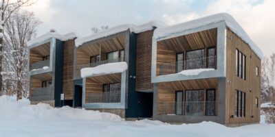 exterior view of Roku Niseko self-contained accommodation in Niseko Japan