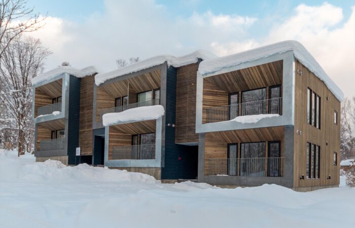exterior view of Roku Niseko self-contained accommodation in Niseko Japan