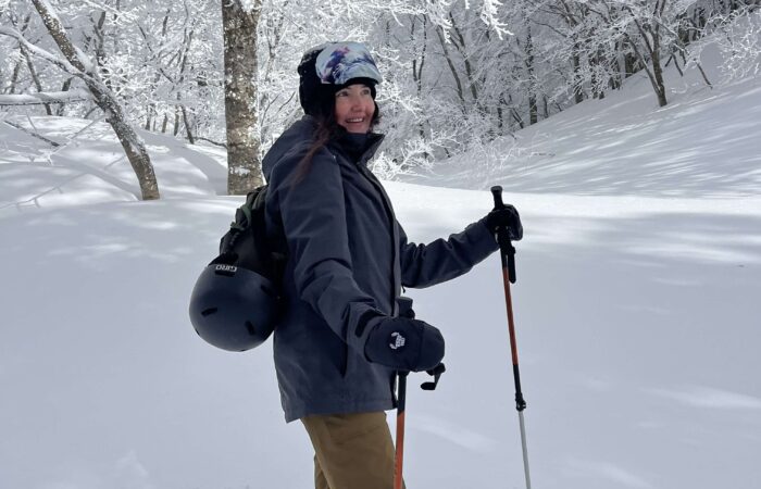 Skiier in Zao Onsen Japan