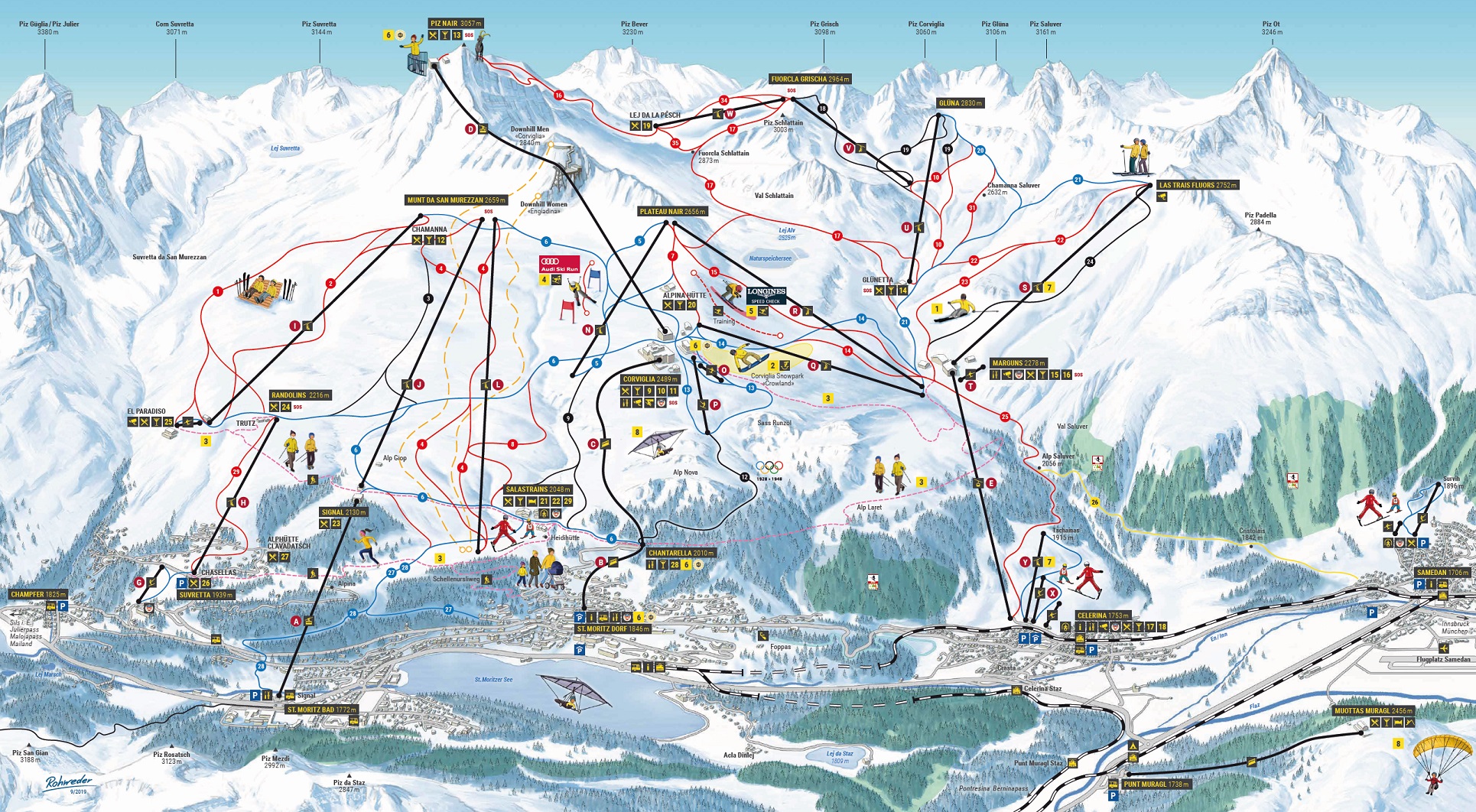 St Moritz Trail Map
