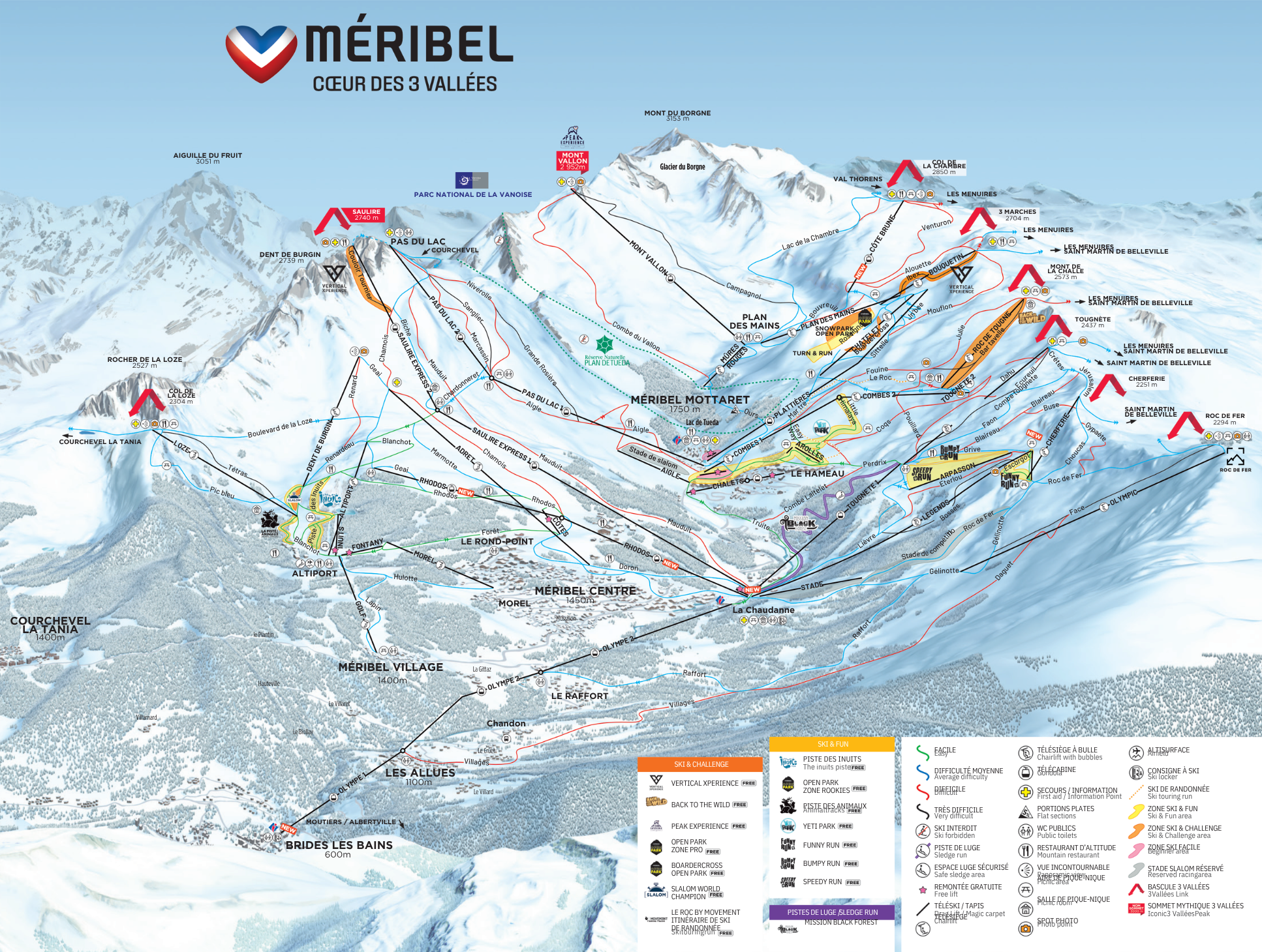 Meribel Trail Map