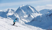 Skiier at Meribel French Alps