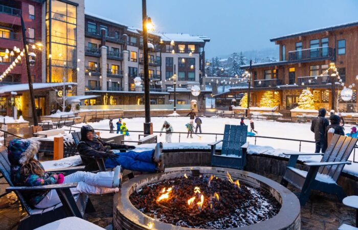 open fire at Snowmass Village