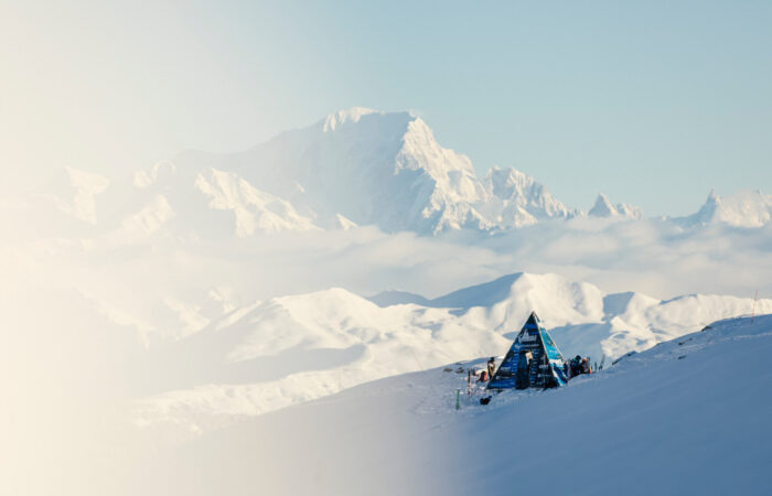 A snow-covered mountain Val Thorens France