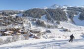 A skiier at Meribel ski resort france