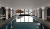 Indoor pool at Hotel Le Coucou Meribel France