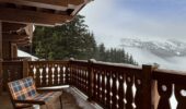 Balcony view of the junior suite at Hotel Le Coucou Meribel France