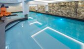 Indoor swimming pool at La Chaudanne Hotel & Spa Meribel France