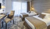 Bedroom showing 2 beds at Florian Salle restaurant at La Chaudanne Hotel & Spa Meribel France