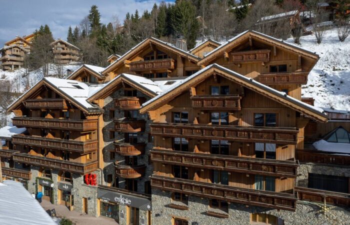 An exterior shot of Hotel Le Kaila Meribel France
