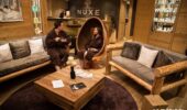 two guests enjoing tea at Nuxe spa Hotel Le Kaila Meribel France