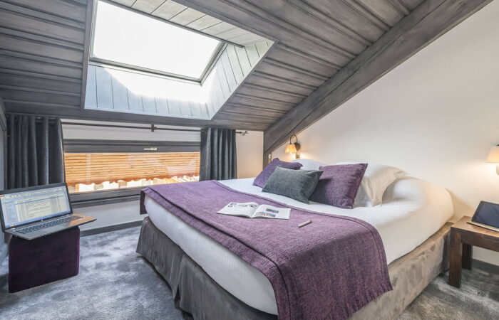 light filled petite chambre room at La Chaudanne Hotel & Spa Meribel France