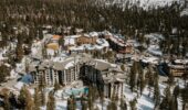 Aerial view of The Westin Monache Resort and Mammoth village