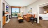 A living area in a Westin Monache Mammoth room