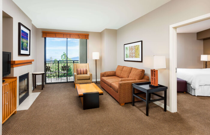 A living area in a Westin Monache Mammoth room
