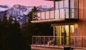 External view at sunset of Limelight Mammoth